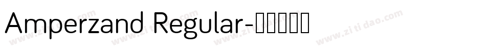 Amperzand Regular字体转换